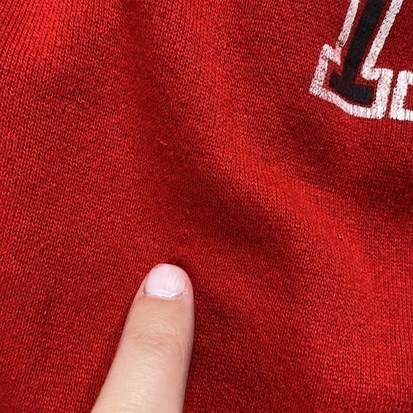 Vintage Artex University Northern Illinois Red Crewneck Sweatshirt Raglan Sleeve - Picture 8 of 8